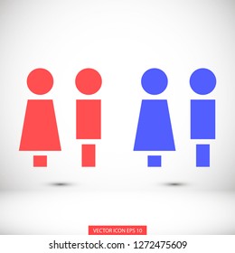 men girl vector icon eps 10