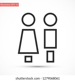 men girl vector icon eps 10