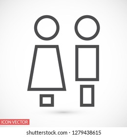 men girl vector icon eps 10
