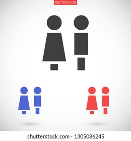 men girl vector icon eps 10