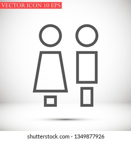 men girl vector icon eps 10