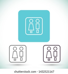 men girl vector icon eps 10 , Lorem ipsum Flat design
