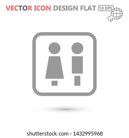 men girl vector icon eps 10 , Lorem ipsum Flat design