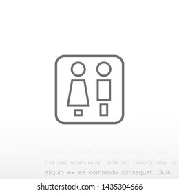 men girl vector icon eps 10 , Lorem ipsum Flat design