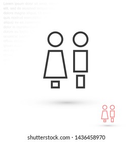 men girl vector icon eps 10 , Lorem ipsum Flat design