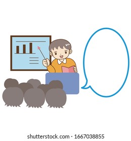 
Men giving presentations at seminars