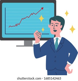 men graph analysis happy confused