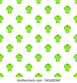 Men green polo pattern. Cartoon illustration of men green polo vector pattern for web
