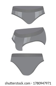 Traje de nado gris para hombres. ilustración vectorial 