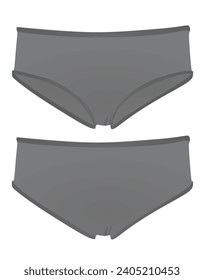 Men grey swim suit. vector illustration 