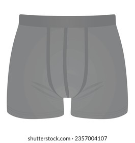 Ropa interior gris. parte delantera. ilustración vectorial