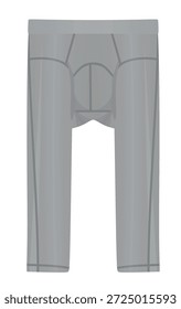 Ropa interior gris de los hombres. lado delantero. Ilustración vectorial	