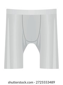 Ropa interior gris de los hombres. lado delantero. Ilustración vectorial