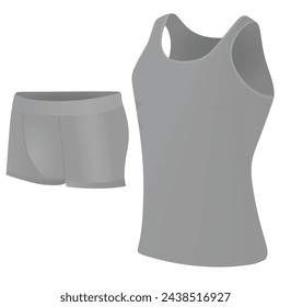 Men grey underwear. vector illustration