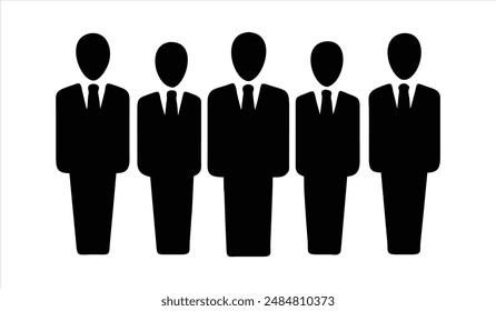 men group silhouette. Vector illustration for graphic design, logos, websites, and social media.