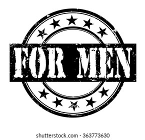 for men grunge rubber stamp on white, vector illustration