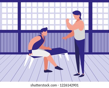 men in the gym design