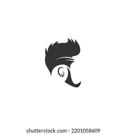 Men hair style icon logo template