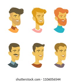 Men hairstyle set