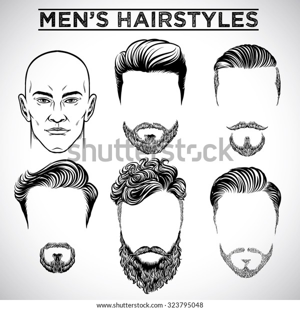Men Hairstyles Stock Vektorgrafik Lizenzfrei 323795048