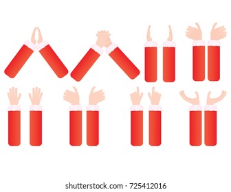 Men hands set with Red sleeve - Christmes set