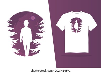Männer mit Hut, Faktenlogo, Logo, T-Shirt, Illustration, Vektorgrafik-Design