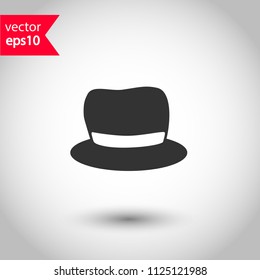 Men hat icon. Headgear icon. Studio background. EPS 10 vector sign.