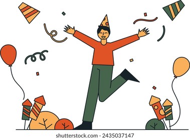 Men are having a party