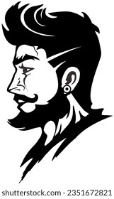 men head face hipster vector illustration
