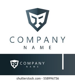 men head geometric logo