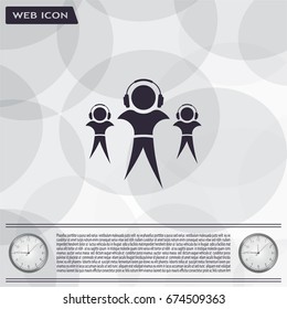 Men with headphones vector icon