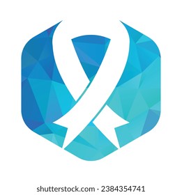 Men health prostate cancer November awareness month poster for social solidarity campaign. Vector symbol of blue ribbon for no shave November event against man prostate cancer