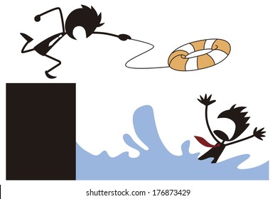 Men help people drown