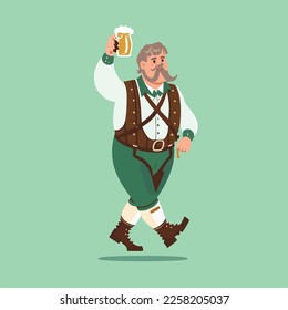 Men holding a glass Vactor art. Illustration, Flat design
