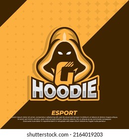 Men in hood sweater vector illustration, letter G esport design, Gamer mascot logo design vector, 