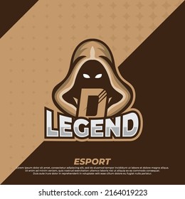 Men in hood sweater vector illustration, letter D esport design, Gamer mascot logo design vector, 
