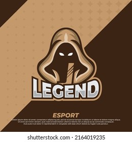 Men in hood sweater vector illustration, letter J esport design, Gamer mascot logo design vector