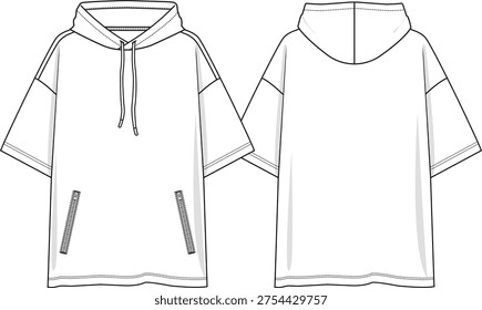 Men hooded top oversized