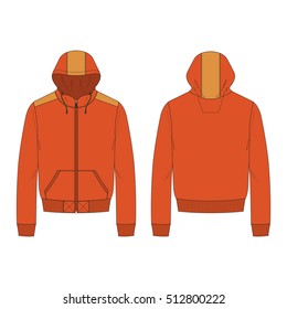 Men Hoodie Front Open 