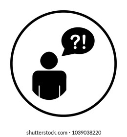 Men icon in circle