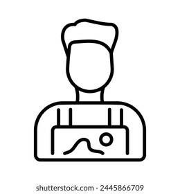 Männer-Symbol Editierbare Stock-Vektorillustration