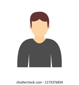 Men icon of flat style. Modern design. Vector Illustration.