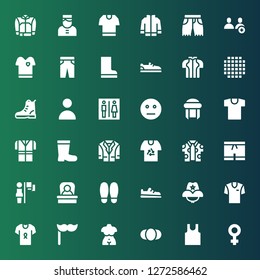 men icon set. Collection of 36 filled men icons included Venus, Sleeveless, Person, Bust, Mustache, Shirt, Cowboy hat, Shoe, Boss, Leadership, Shorts, Jacket, Boots, Tshirt, Turban