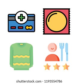 men icon set. vector set about pullover, condom, credit card and people icons set.