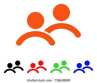 Men icon. Vector illustration style is a flat iconic men symbol with black, orange, red, green, blue color versions. Designed for web apps and software interfaces.