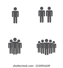 Men Icons vector. Simple flat symbol.