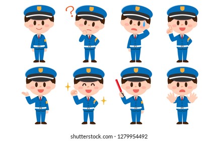 Men illustration set of guards