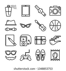men item outline icon vector