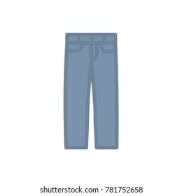 Men jeans pants flat icon