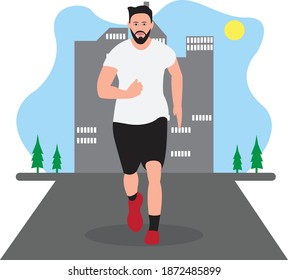 
hombres trotando por la mañana